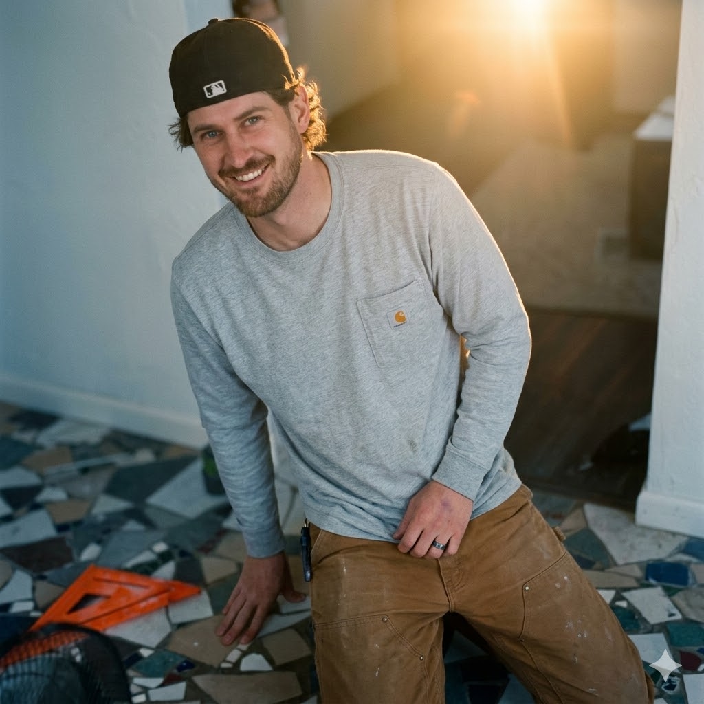 Evan Kaiser working on a project