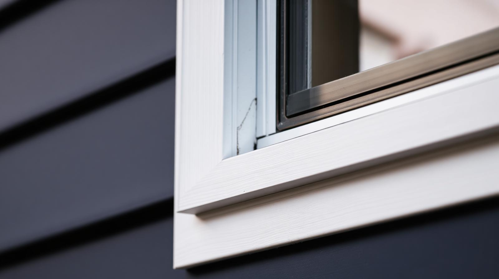 Freshly repaired exterior window trim and sill on a Metro Detroit home