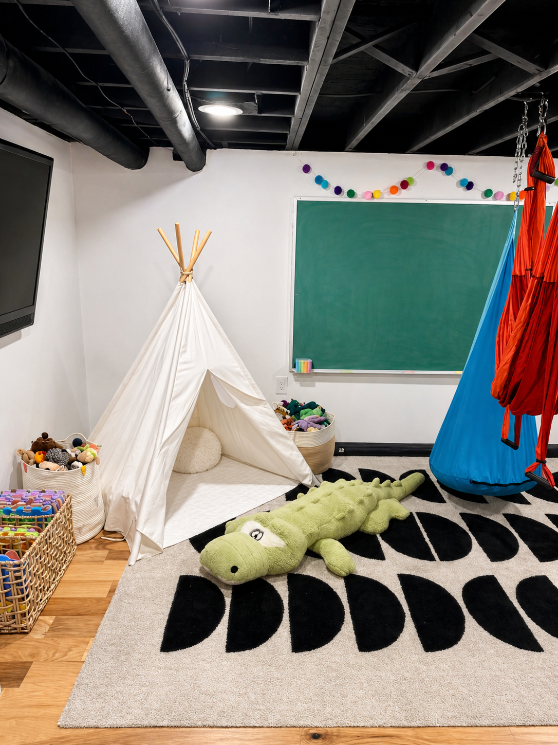 Finished Basement & Kids' Secret Room